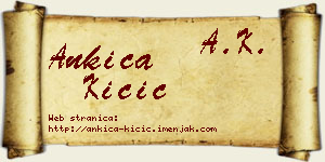Ankica Kičić vizit kartica